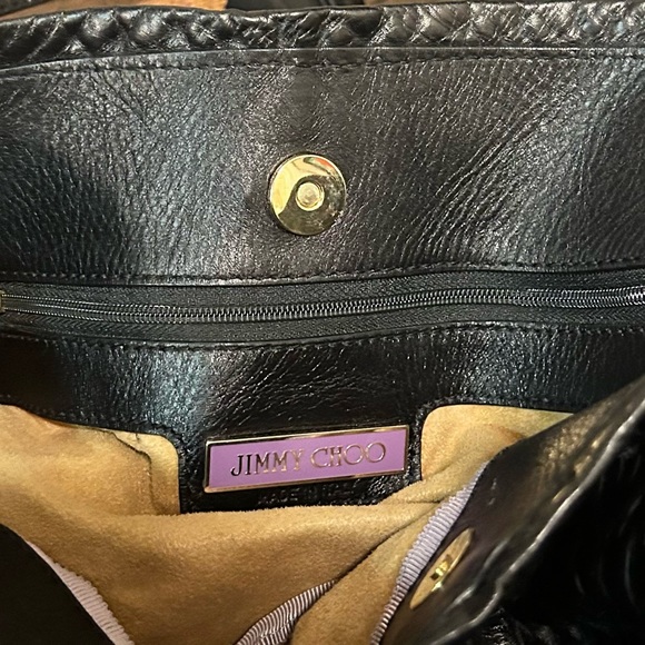 Authentic Jimmy Choo Hobo Shoulder Bag w/Tassel, Metal Pyramids - Picture 9 of 16